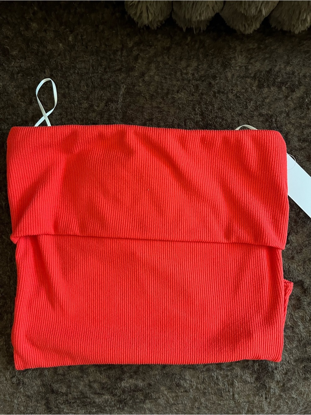 Marshalls Red Ribbed Fold-Over Bodysuit